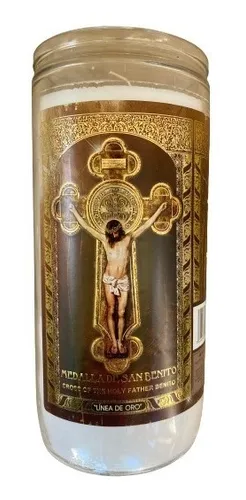 Veladora Aromatica Medalla San Benito